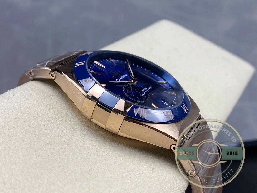 Replica Omega Constellation Rose, Blue Dial 41mm 131.63.41.21.03.001 - Factory Super Clone Watch