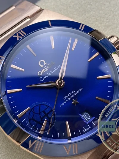 Replica Omega Constellation Rose, Blue Dial 41mm 131.63.41.21.03.001 - Best Quality Replica Watch