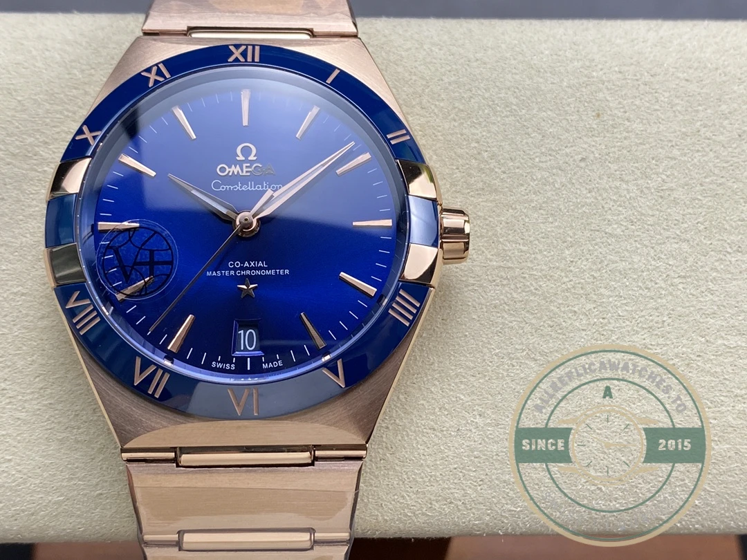 Replica Omega Constellation Rose, Blue Dial 41mm 131.63.41.21.03.001 - High-Grade Replica Watch