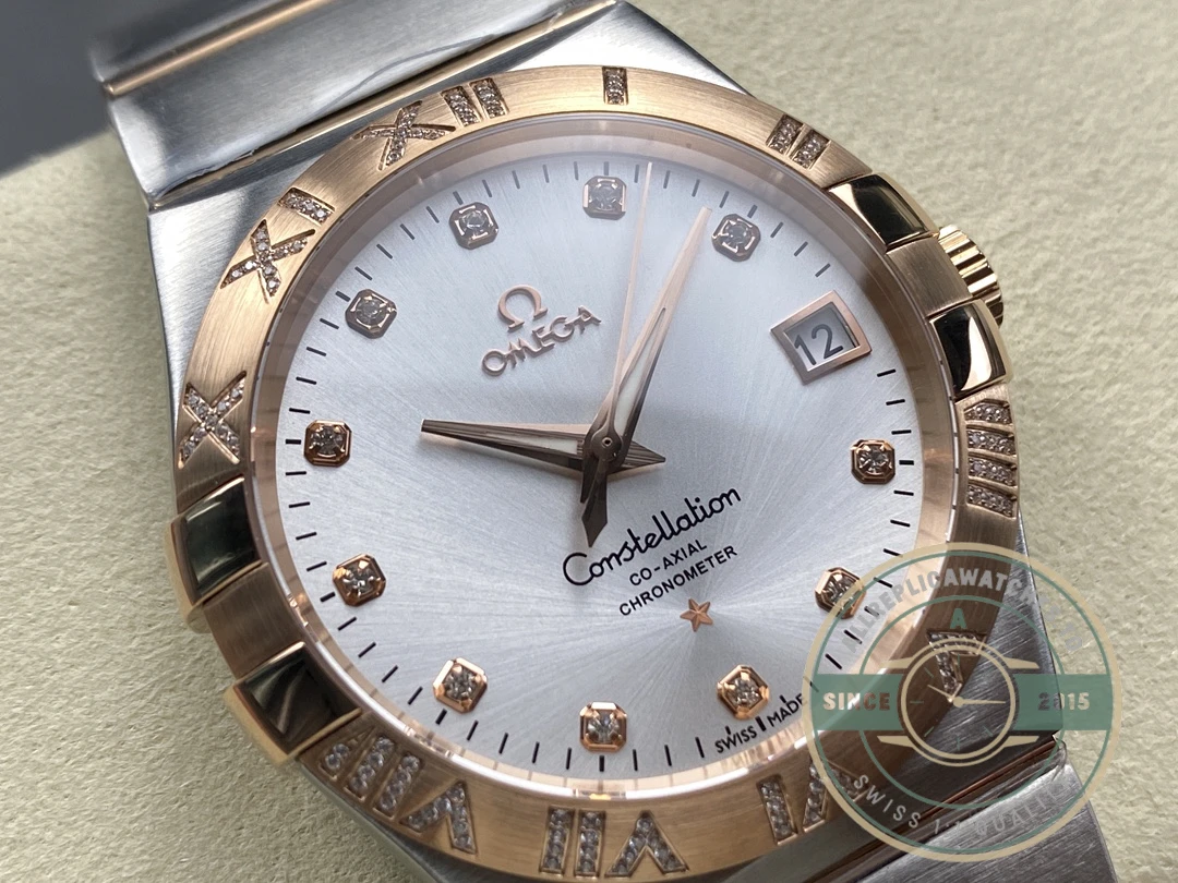 Replica Omega Constellation Rose Gold 38mm 123.25.38.21.52.003 - Luxury Replica Watch