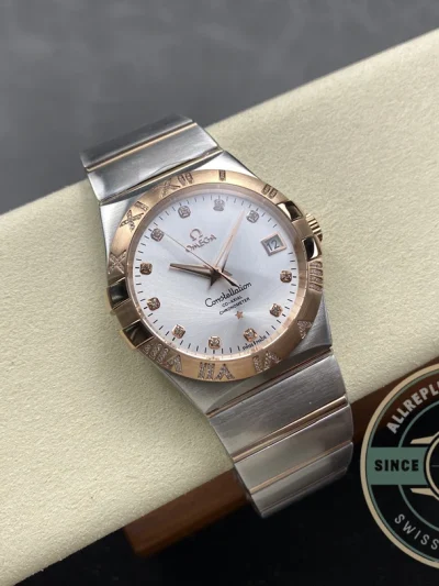 Replica Omega Constellation Rose Gold 38mm 123.25.38.21.52.003 - Top-Tier Swiss Replica Watch