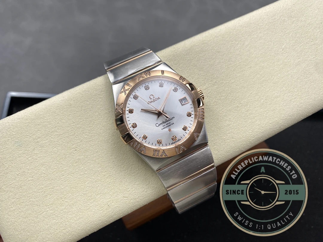 Replica Omega Constellation Rose Gold 38mm 123.25.38.21.52.003 - Top-Tier Swiss Replica Watch