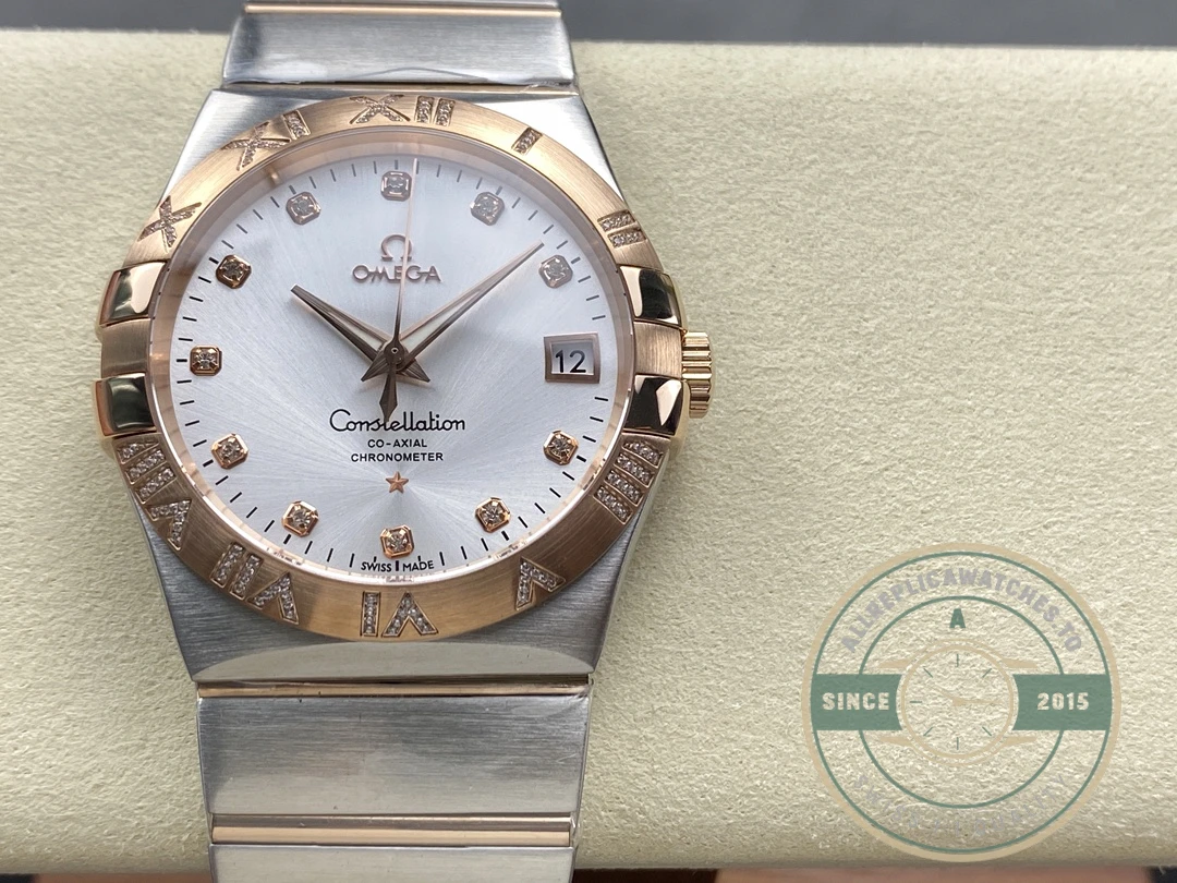 Replica Omega Constellation Rose Gold 38mm 123.25.38.21.52.003 - Budget Luxury Replica Watch
