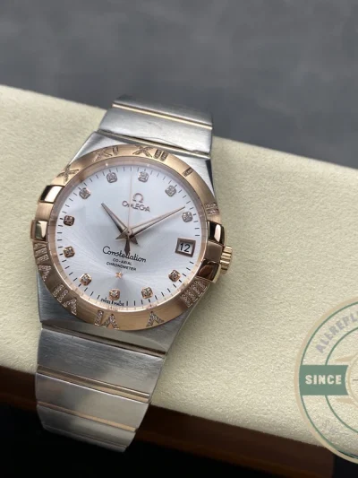 Replica Omega Constellation Rose Gold 38mm 123.25.38.21.52.003 - Budget Luxury Replica Watch