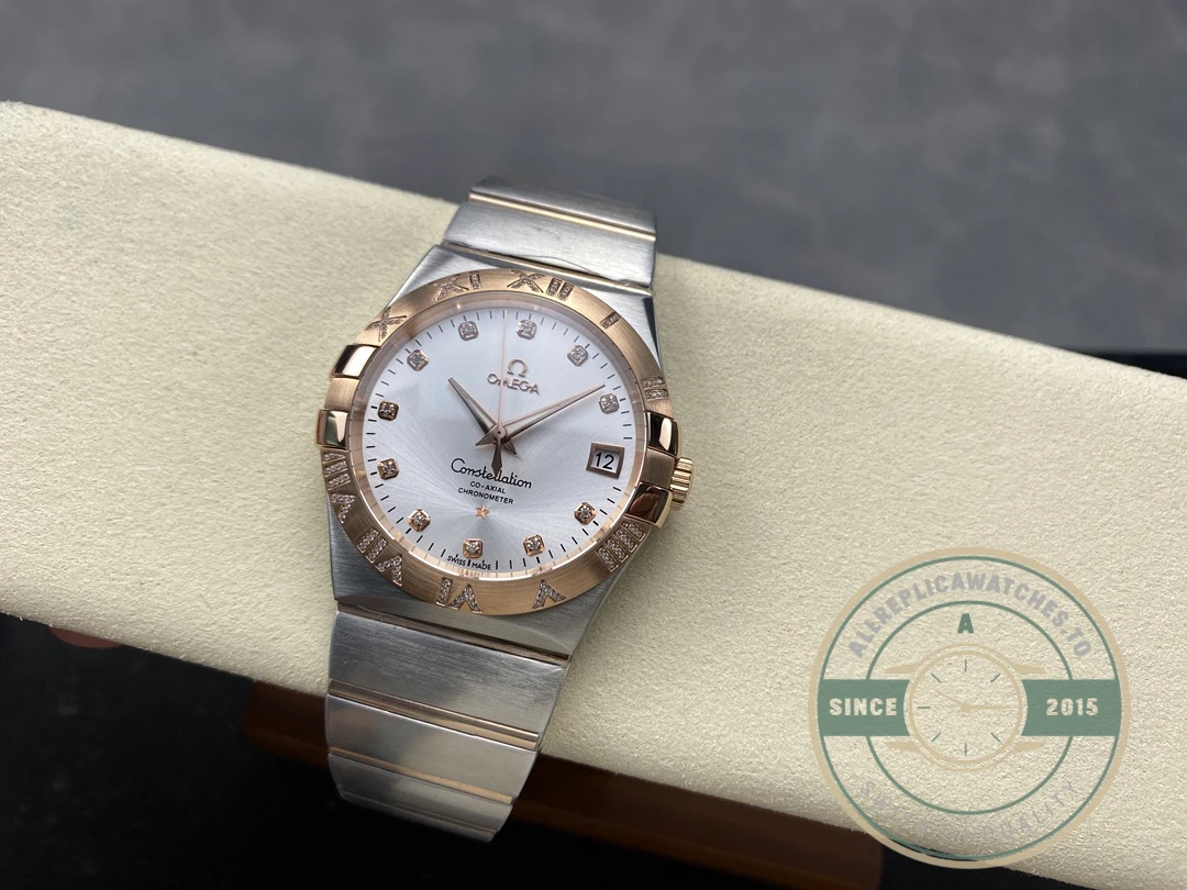 Replica Omega Constellation Rose Gold 38mm 123.25.38.21.52.003 - Budget Luxury Replica Watch