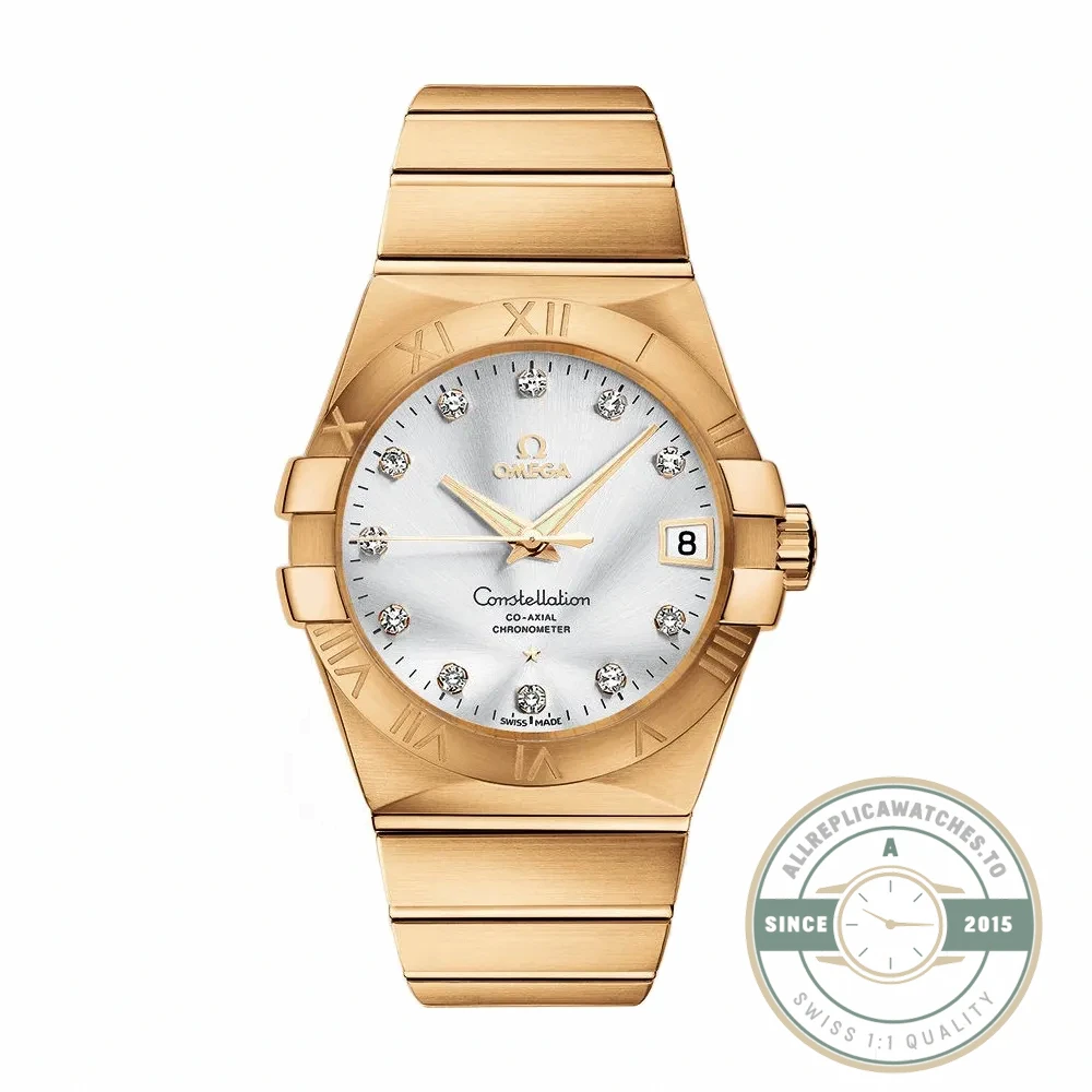 Replica Omega Constellation Rose Gold 38mm 123.55.38.21.52.007 - Premium Super Clone Watch