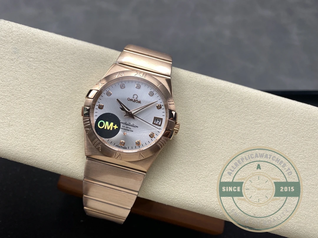 Replica Omega Constellation Rose Gold 38mm 123.55.38.21.52.007 - High-Grade Replica Watch