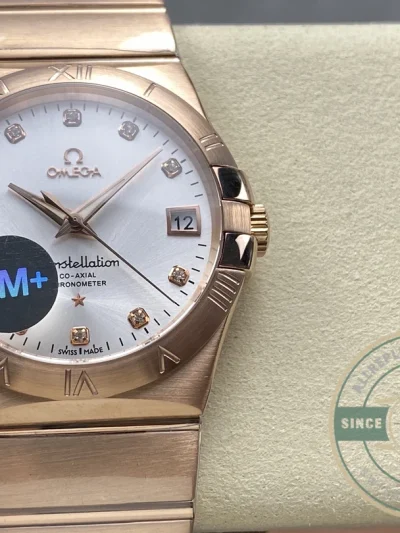 Replica Omega Constellation Rose Gold 38mm 123.55.38.21.52.007 - High-Grade Replica Watch
