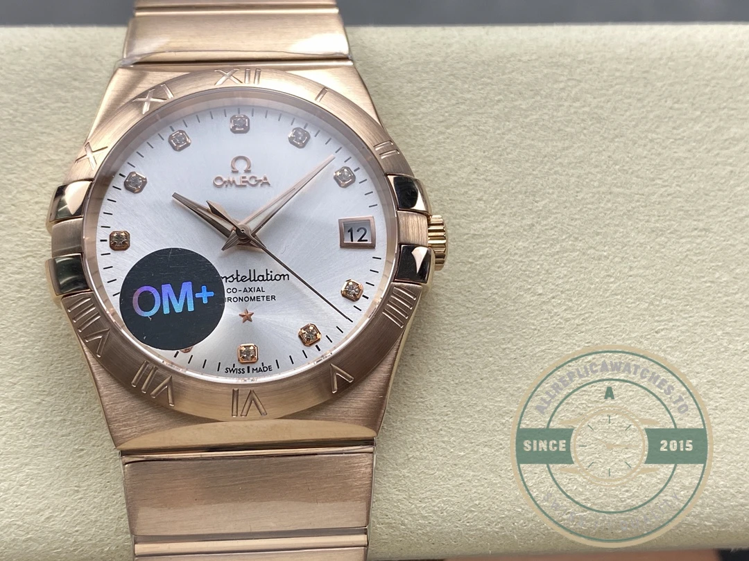 Replica Omega Constellation Rose Gold 38mm 123.55.38.21.52.007 - High-Grade Replica Watch