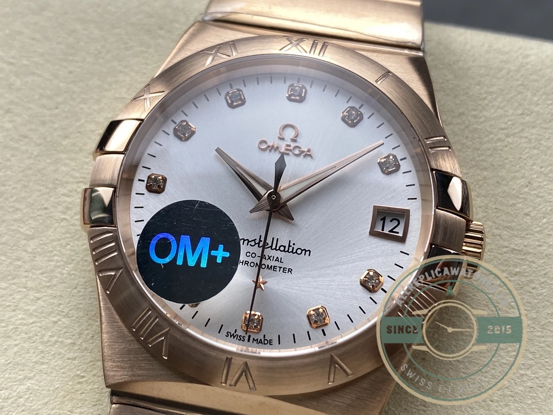 Replica Omega Constellation Rose Gold 38mm 123.55.38.21.52.007 - Best Quality Replica Watch