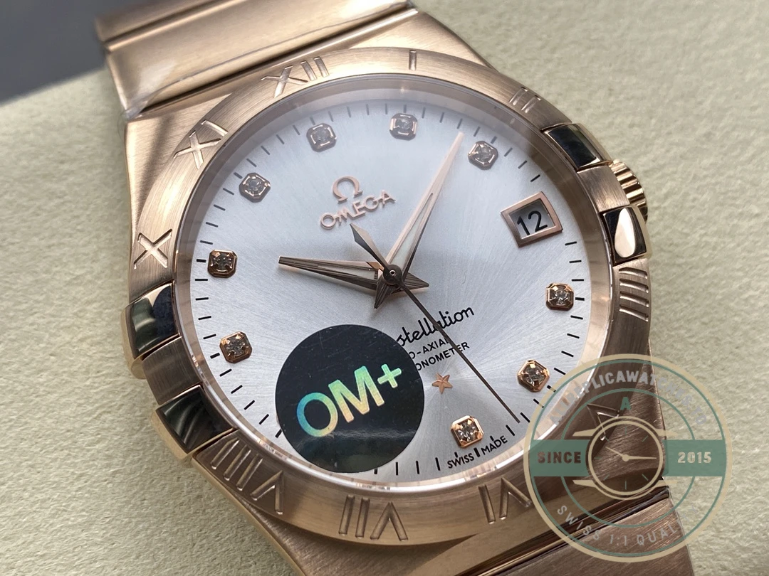 Replica Omega Constellation Rose Gold 38mm 123.55.38.21.52.007 - Top-Tier Swiss Replica Watch