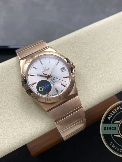 Replica Omega Constellation Rose Gold, White 38mm 123.50.38.21.02.001 - Swiss-Made Clone Watch