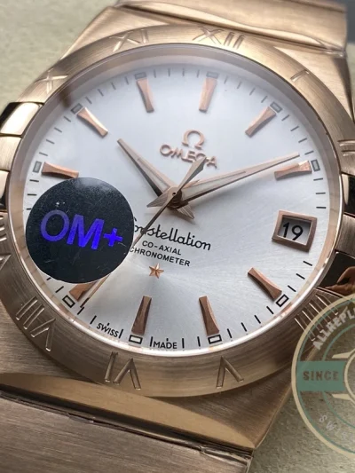 Replica Omega Constellation Rose Gold, White 38mm 123.50.38.21.02.001 - Factory Super Clone Watch