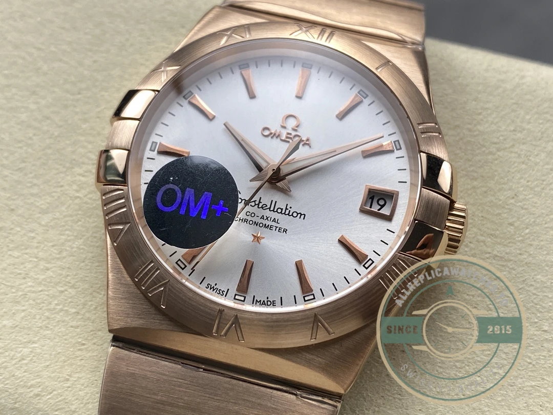 Replica Omega Constellation Rose Gold, White 38mm 123.50.38.21.02.001 - Factory Super Clone Watch