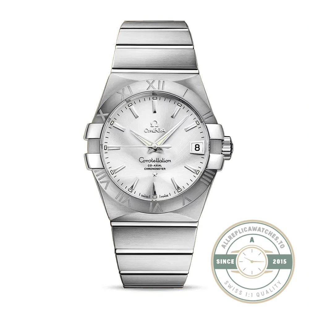 Replica Omega Constellation Silver 38mm 123.10.38.21.02.001 - Luxury Replica Watch