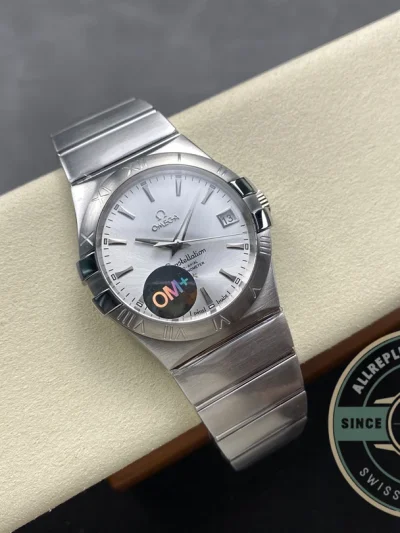 Replica Omega Constellation Silver 38mm 123.10.38.21.02.001 - Luxury Replica Watch