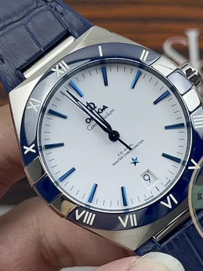 Replica Omega Constellation White Dial, Leather Strap 131.33.41.21.04.001 - High-Grade Replica Watch