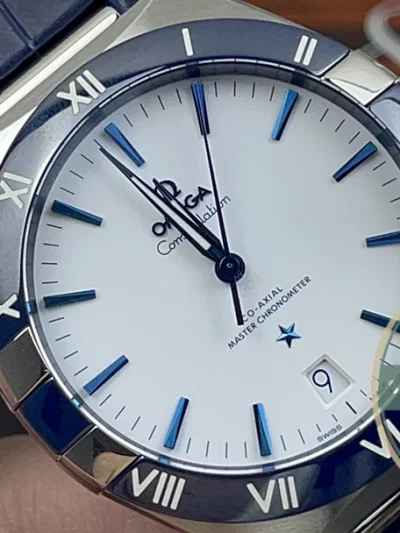 Replica Omega Constellation White Dial, Leather Strap 131.33.41.21.04.001 - Swiss Movement Replica Watch