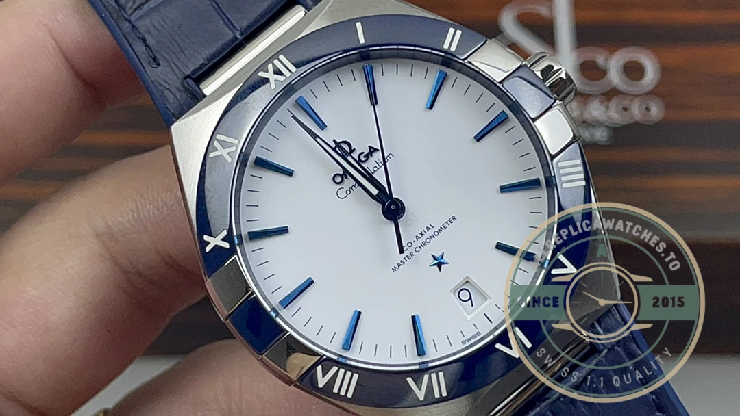 Replica Omega Constellation White Dial, Leather Strap 131.33.41.21.04.001 - Swiss Movement Replica Watch