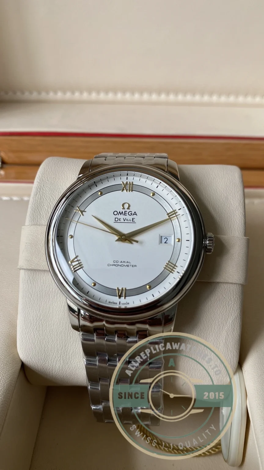 Replica Omega De Ville 39.5mm 424.10.40.20.02.002 - Top-Tier Swiss Replica Watch