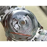 Domed sapphire crystal with anti-reflective treatment over the Diver 300M clone dial