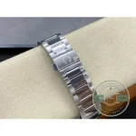 Horizontal teak grooves cut fractionally wider than the 41mm, clone Omega Aqua Terra 42mm