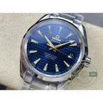 Sapphire with double-sided anti-reflective coating over the superclone Omega Aqua Terra dial