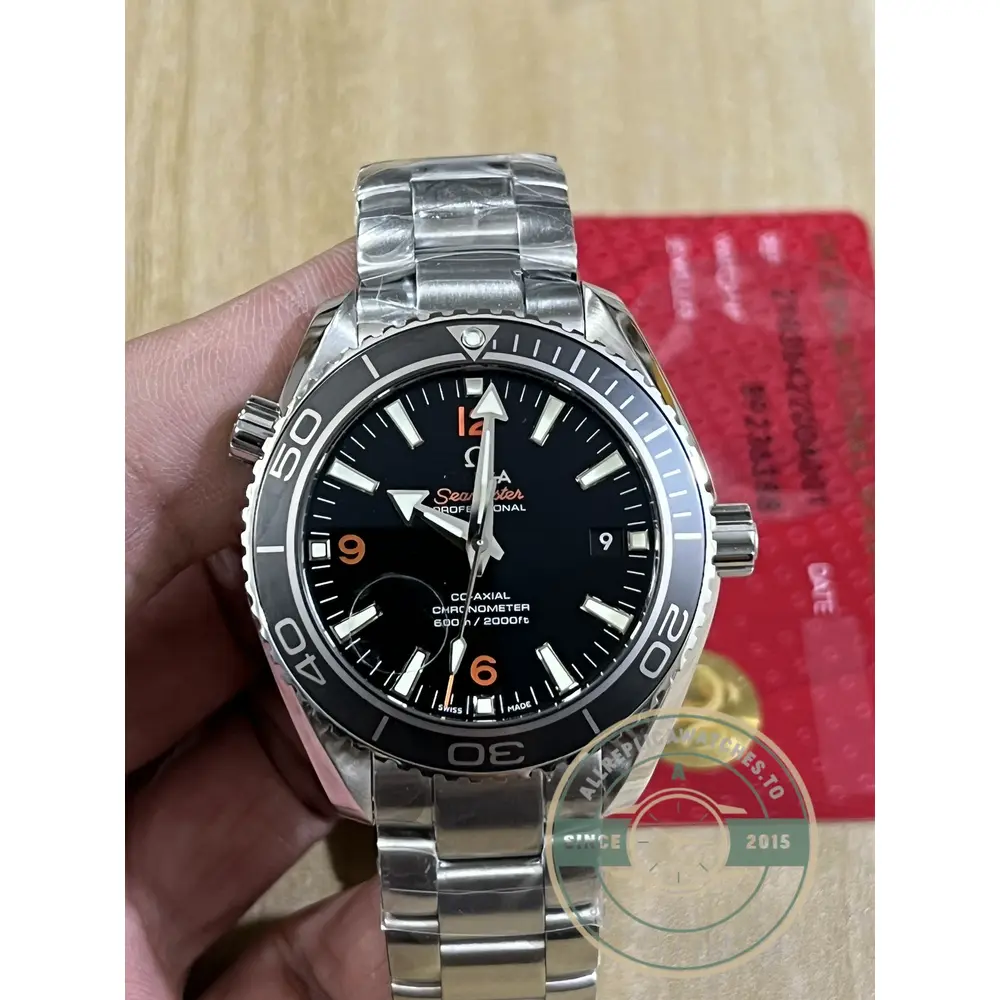 Stainless steel bracelet with diver's extension, superclone Omega Seamaster Planet Ocean