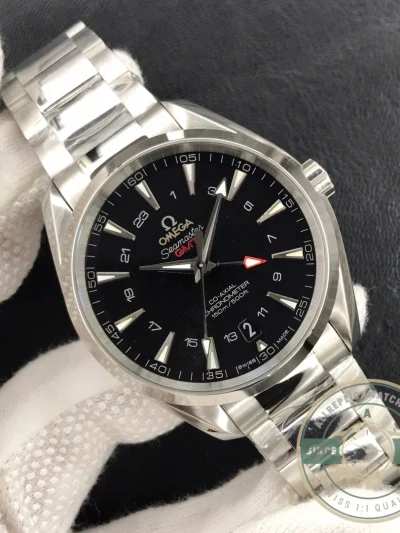 Replica Omega Seamaster GMT Black Dial 231.13.43.22.01.001 - Swiss Movement Replica Watch
