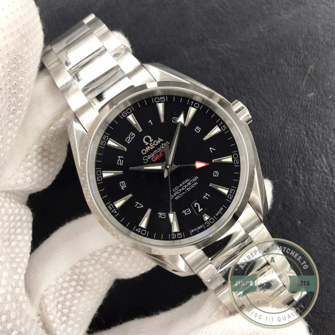 Replica Omega Seamaster GMT Black Dial 231.13.43.22.01.001 - Swiss Movement Replica Watch