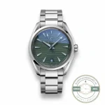 Olive green dial on the Omega Aqua Terra 220.10.41.21.10.001 superclone, 41mm steel case