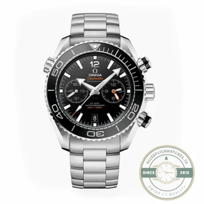 Clone Omega Planet Ocean 600M chronograph 215.30.46.51.01.001, matte black dial at 45.5mm