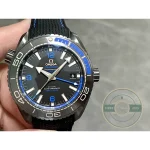 600m of water resistance engineered into the ceramic build, superclone Omega Planet Ocean GMT