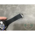 Matte black ceramic case milled from a single block, clone Omega Planet Ocean at 46mm