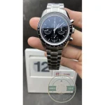 Omega Speedmaster Co-Axial Chronograph 44.5mm replica, black with applied luminous indices dial