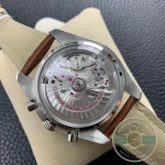 Omega Speedmaster Racing Grey Dial Leather super clone, grey sunburst with luminous hands and markers dial