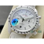 Omega Speedmaster White Side of the Moon clone watch, sapphire with anti-reflective coating crystal