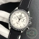 Replica Omega Speedmaster Snoopy White Dial, black ceramic tachymeter bezel