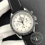 Superclone Omega Speedmaster Snoopy White Dial, manual-wind chronograph