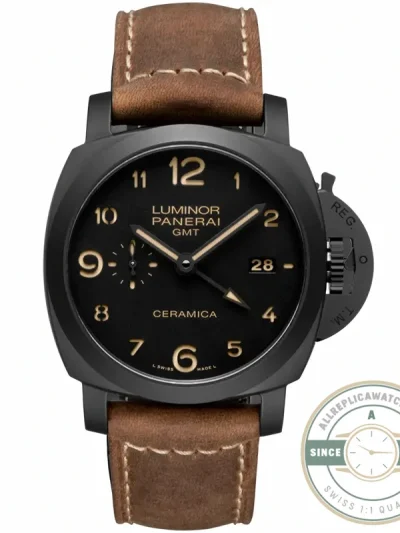 Replica Panerai Luminor 1950 3 Days GMT Automatic Ceramica PAM 441 - Premium Super Clone Watch