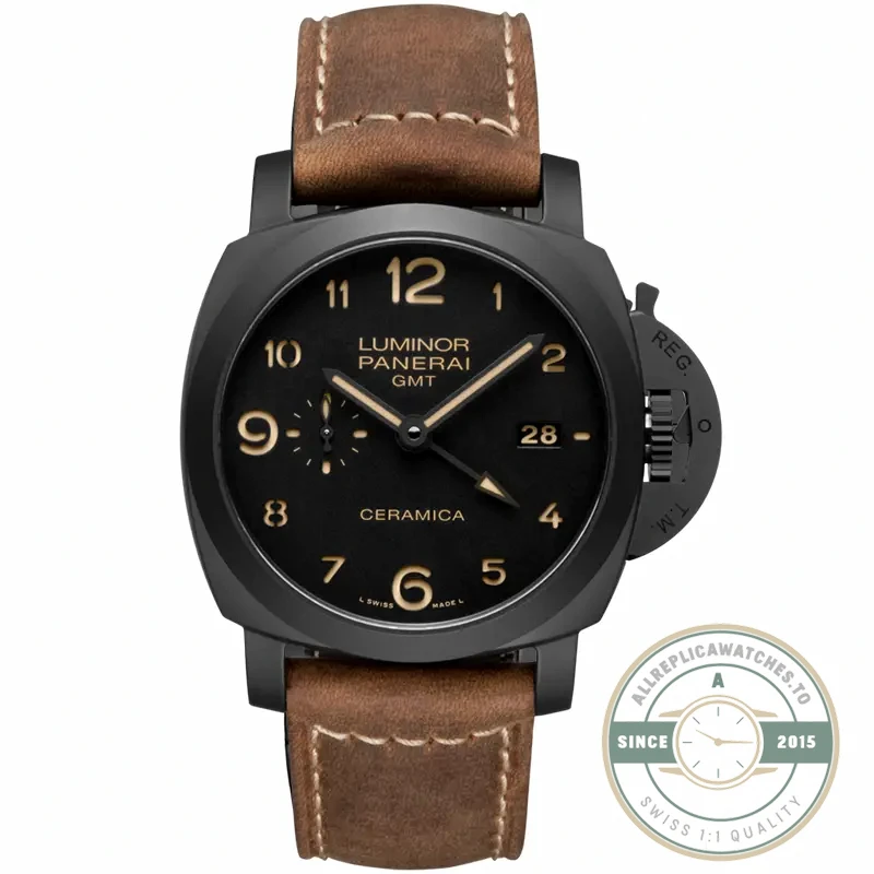 Replica Panerai Luminor 1950 3 Days GMT Automatic Ceramica PAM 441 - Premium Super Clone Watch