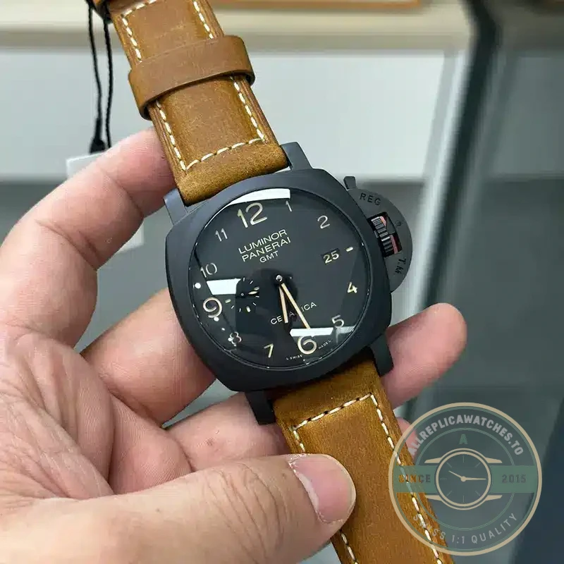 Replica Panerai Luminor 1950 3 Days GMT Automatic Ceramica PAM 441 - Premium Super Clone Watch