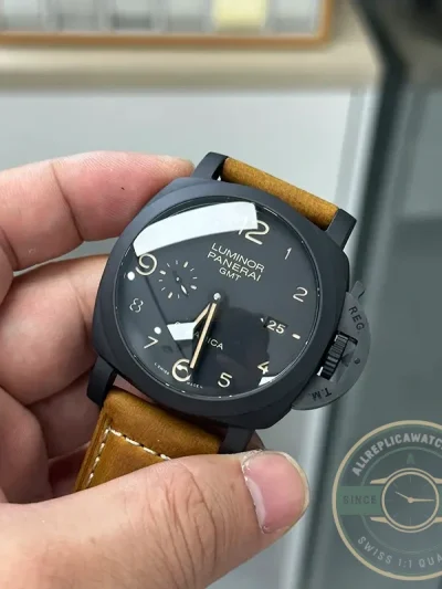 Replica Panerai Luminor 1950 3 Days GMT Automatic Ceramica PAM 441 - Best Quality Replica Watch