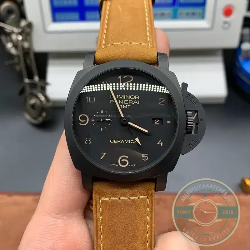 Replica Panerai Luminor 1950 3 Days GMT Automatic Ceramica PAM 441 - 1:1 Swiss Replica Watch
