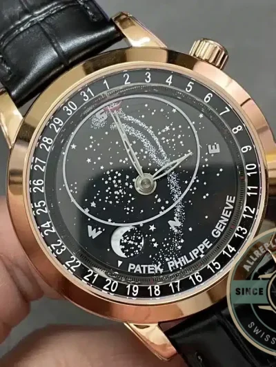Replica Patek Philippe Celestial, Moon age 44 mm, Rose gold, 6102R-5102R - Luxury Replica Watch