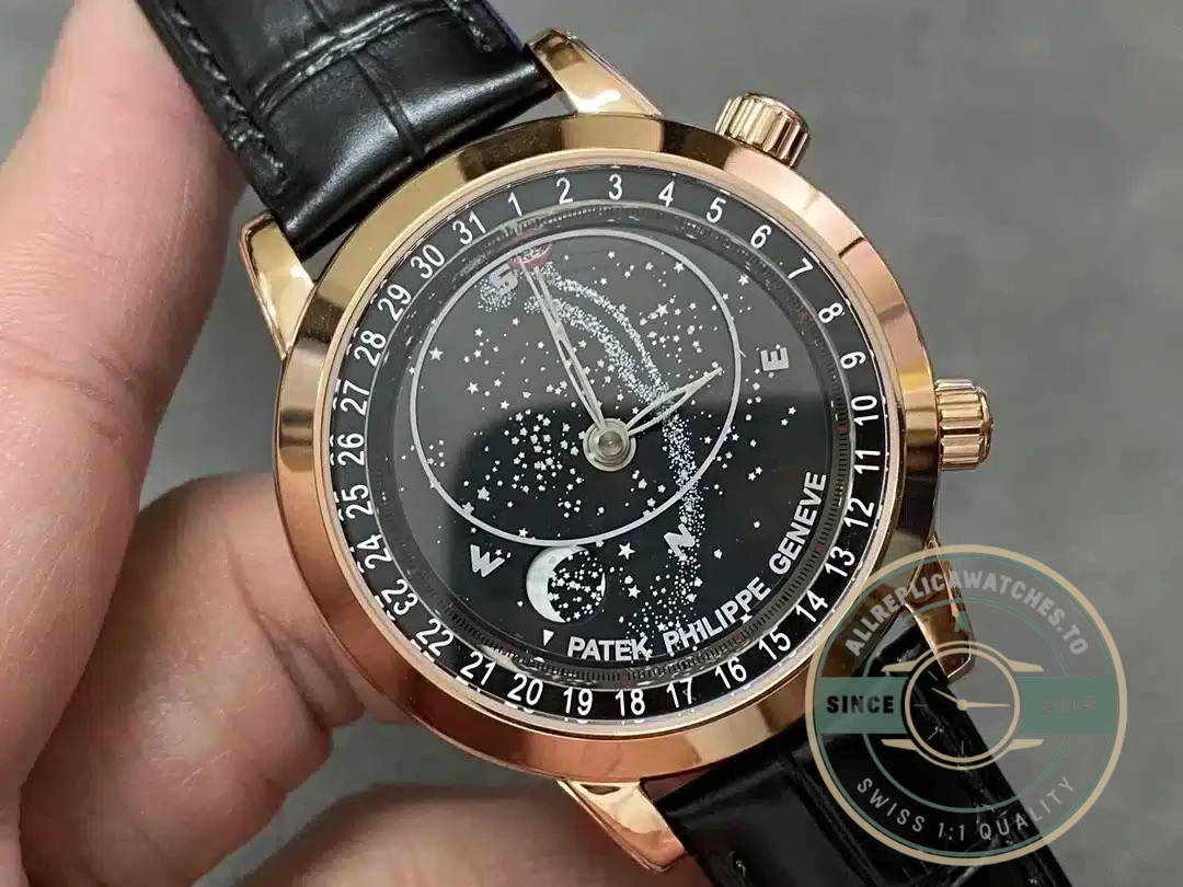 Replica Patek Philippe Celestial, Moon age 44 mm, Rose gold, 6102R-5102R - Luxury Replica Watch