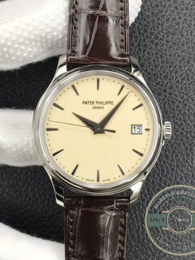 Replica Patek Philippe DATE, SWEEP SECONDS. 39 mm, White gold, 5227J-001 - Affordable Luxury Replica Timepiece