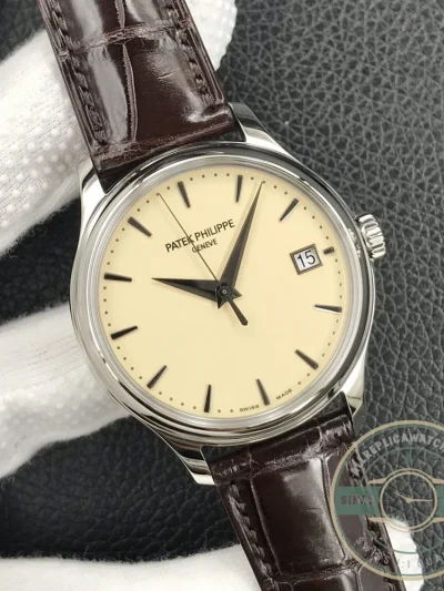 Replica Patek Philippe DATE, SWEEP SECONDS. 39 mm, White gold, 5227J-001 - Swiss-Made Clone Watch