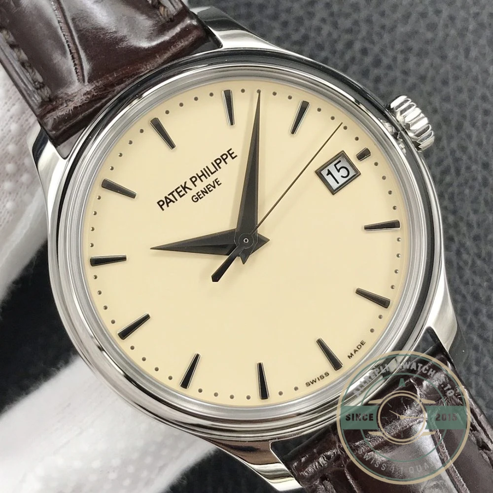 Replica Patek Philippe DATE, SWEEP SECONDS. 39 mm, White gold, 5227J-001 - 1:1 Swiss Replica Watch