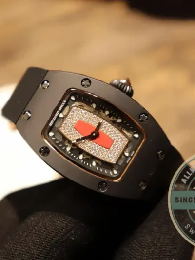 Replica Richard Mille 007-1 Black Ceramic Red Lips - High-Grade Replica Watch